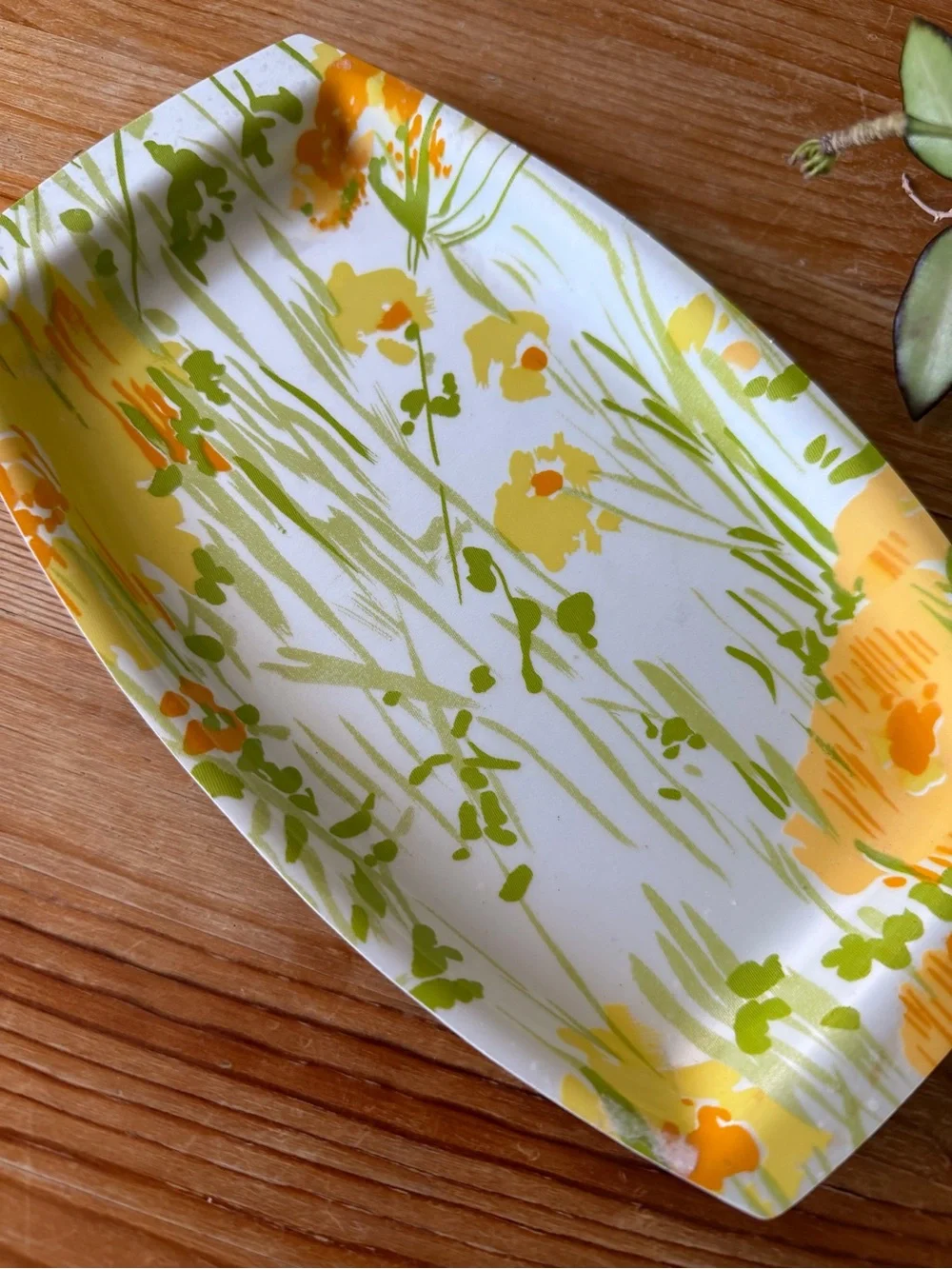 Vintage Floral Melamine Tray